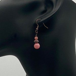 Pink Quartzite Drop Earrings